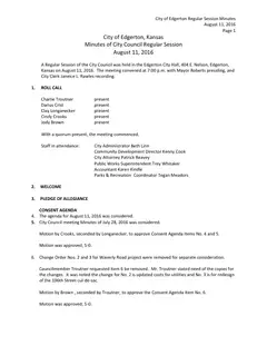 First page of the minutes