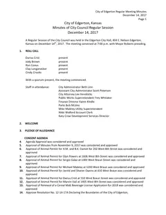 First page of the minutes