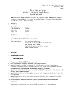 First page of the minutes