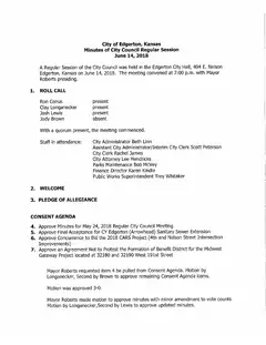 First page of the minutes