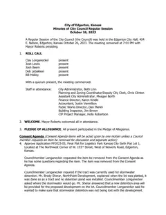 First page of the minutes