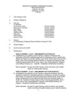 First page of the agenda