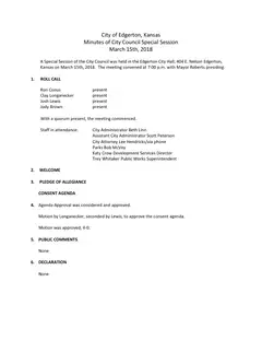 First page of the minutes