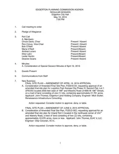First page of the agenda