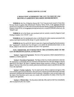 First page of Resolution No. 12-13-18C, the City’s copy