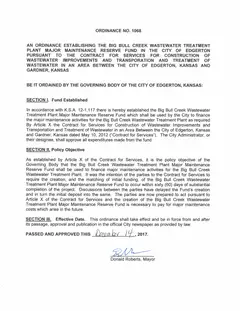 First page of Ordinance No. 1068, the City’s copy