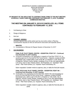 First page of the agenda