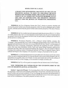 First page of Resolution No. 11-18-21C, the City’s copy