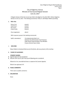 First page of the minutes