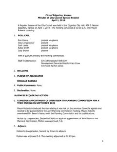 First page of the minutes