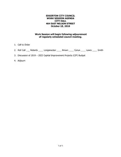First page of the agenda packet