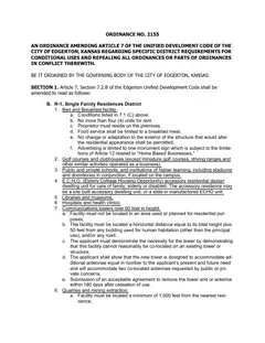 First page of Ordinance No. 2155, the City’s copy