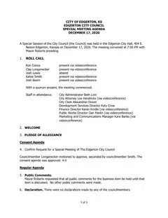 First page of the minutes