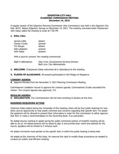 First page of the minutes