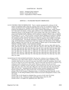 First page of the adopted Chapter XIV