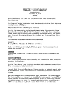 First page of the minutes