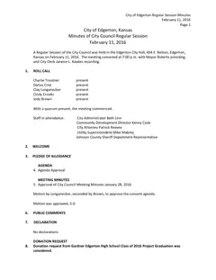 First page of the minutes