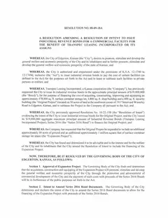 First page of Resolution No. 08-09-18A, the City’s copy