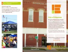 First page of Edgerton Property Maintenance Codes Brochure