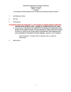 First page of the agenda packet - bza