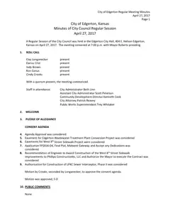 First page of the minutes