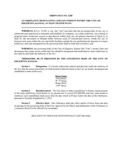 First page of Ordinance No. 2180, the City’s copy