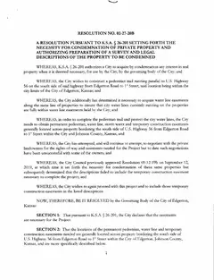 First page of Resolution No. 02-27-20B, the City’s copy