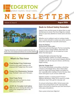 First page of August 2026 Newsletter