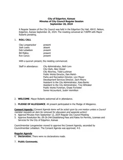 First page of the minutes