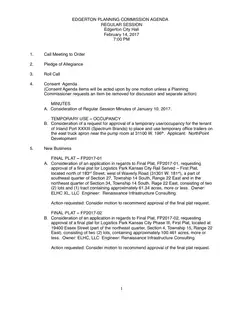 First page of the agenda