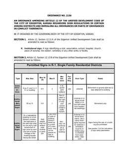 First page of Ordinance No. 2156, the City’s copy