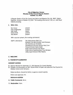 First page of the minutes