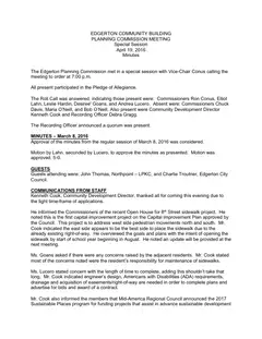 First page of the minutes
