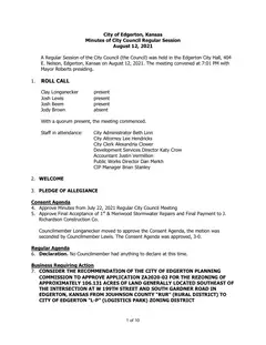 First page of the minutes