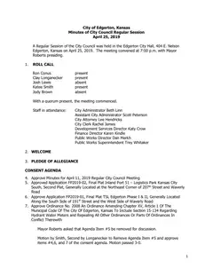 First page of the minutes