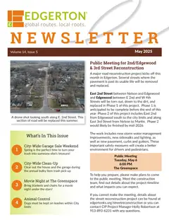 First page of May 2025 Newsletter