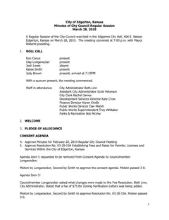 First page of the minutes