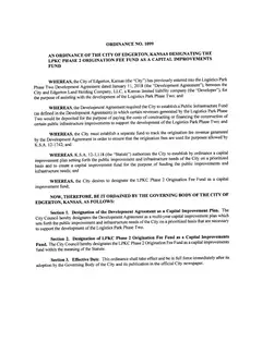 First page of Ordinance No. 1099, the City’s copy