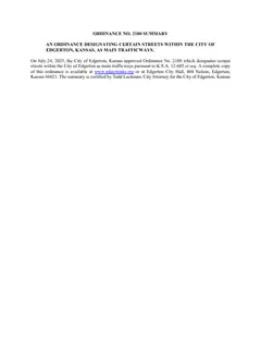 First page of Ordinance 2180