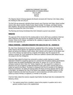 First page of the minutes