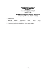 First page of the agenda