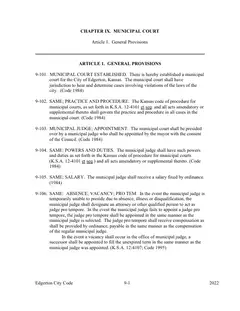 First page of the adopted Chapter IX