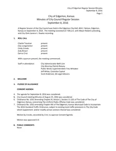 First page of the minutes