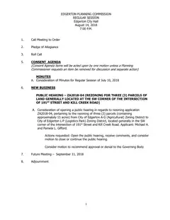 First page of the agenda
