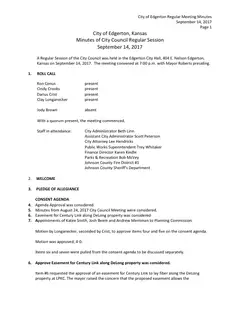 First page of the minutes