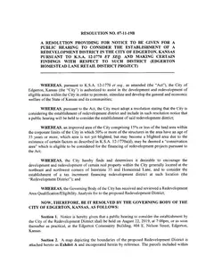 First page of Resolution No. 07-11-19B, the City’s copy