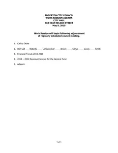 First page of the agenda