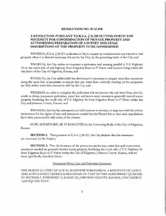 First page of Resolution No. 09-12-19B, the City’s copy