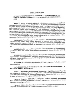 First page of Ordinance No. 2000, the City’s copy