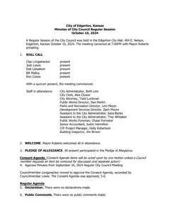 First page of the minutes